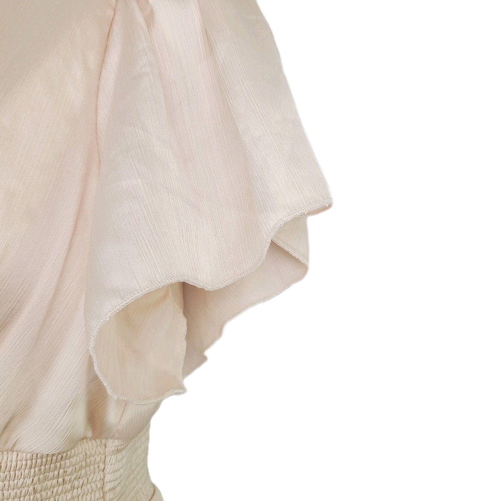 NEW Baltic Born‎ Birdie Maxi Dress S Cream Beige Silky Flowy V-Neck Formal Boho - Picture 6 of 13